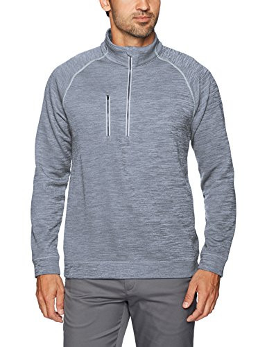 PUMA Golf 2017 Men's Pwrwarm Heather 1/4 Zip, Peacoat Heather-Quarry, XX-Large