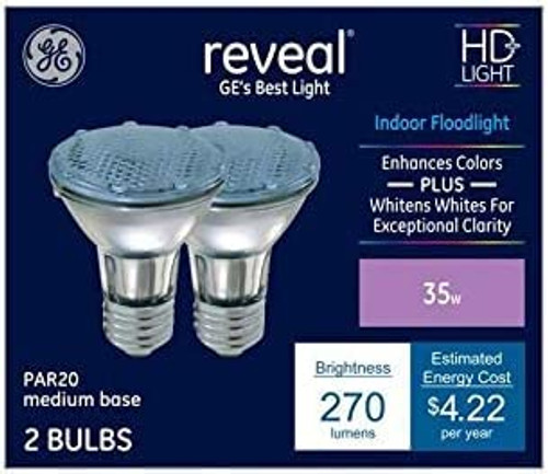 GE Reveal 12-Pack 35-Watt Dimmable Color-Enhancing Par20 Halogen Appliance Light Bulbs GE Reveal 12-Pack 35-Watt Dimmable Color-Enhancing Par20 Halogen Appliance Light Bulbs