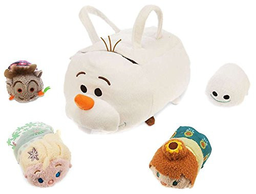 Disney Tsum Tsum OLAF BAG SET FROZEN FEVER (Includes 3.5" Tsum Tsums Elsa, Anna, Sven and a Snowgie)