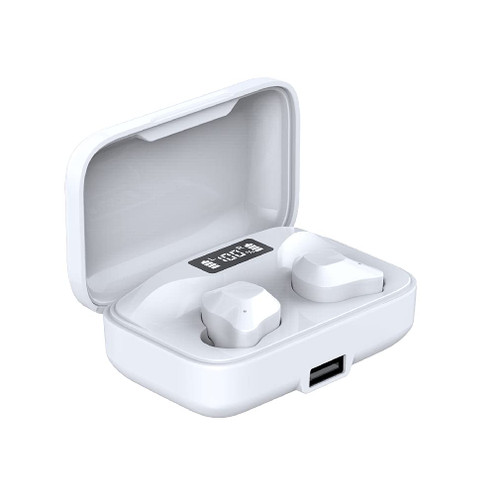 True Wireless Earbuds TWS Bluetooth V5.0 Headphones HiFi Quality Stereo in-Ear Earphones Built-in Mic Premium Deep Bass Noise Cancelling,White True Wireless Earbuds TWS Bluetooth V5.0 Headphones HiFi Quality Stereo in-Ear Earphones Built-in Mic Premium Deep Bass Noise Cancelling,White