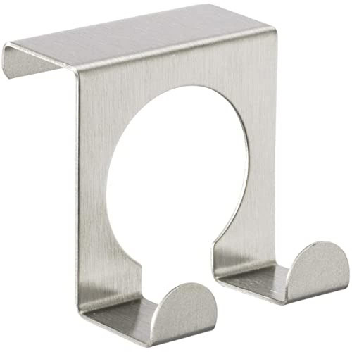 WENKO Kitchen and Door Double Hook, Stainless Steel, Silver matt, 5 x 5 x 5 cm