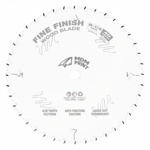 8-1/4" 40T Fine Finish Circular Saw Blade
