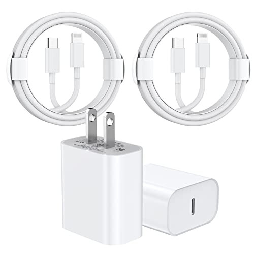 iPhone Charger Fast Charging, [Apple MFi Certified] 2 Pack 20W USB C Charger Block with 6.6FT Type C to Lightning Fast Charging Cable Compatible with iPhone 14 13 12 11 XS XR X 8, iPad, AirPods Pro