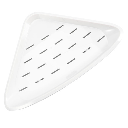 DECHOUS Shelving Wall Mounted Corner Shelf Plastic Shelves Corner Shower Shelves Bathroom Corner Shelf Bathroom Organizer Wall Grey Bathroom Corner Shelves Shampoo Holder for Shower Wall