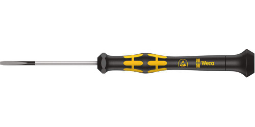 Wera 05030102001 1578 A ESD Kraftform Micro Screwdriver for Slotted Screws, 0.30 x 1.8 x 60 mm