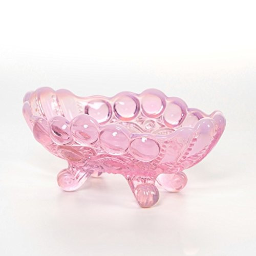 Jam/Nut Dish - Eyewinker - Mosser USA (Pink Opalescent)