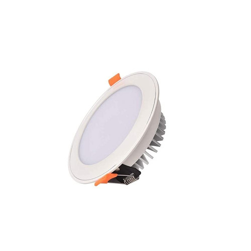 OZZKI Recessed Anti-Glare 5W LED Energy Saving Recessed Round Panel Light Flat Downlight Anti-Glare Embedded Ceiling Panel Lamp Entrance Living Room Aisle Decorative Spotlight Integrated