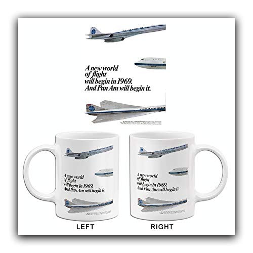 Pan Am - The US Supersonic Transport - 1969 - Promotional Advertising Mug