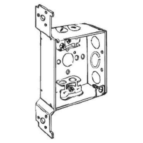 Morris 35841 4 Inch Square Steel Outlet Boxes 1-1/2 Inch Deep Welded with FM Bracket, 1 Pack