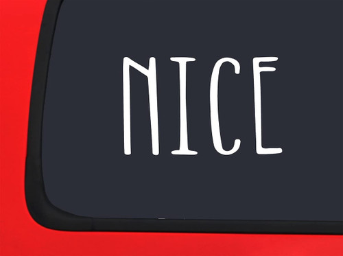 Car Sticker Nice Tall Good Christmas Santa List Funny Car Window Decal Sticker White 7 Inch