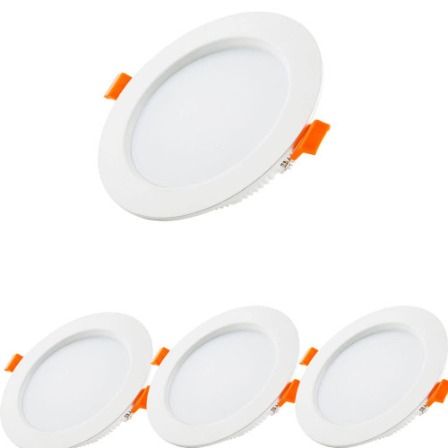 LBSWYH 5W,7W White Round Retrofit Recessed Lighting, Downlight Ultra Slim LED LED Can Lights Anti-Glare Anti-Fog Ceiling Light LED Recessed Ceiling Light 4 Pack