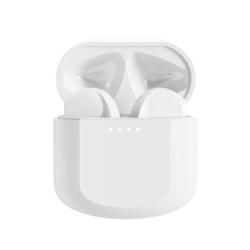 Jassco Wireless Earbuds, Bluetooth in-Ear Earphones with Built in Mic, Touch Control Stereo Headphones, True Wireless Earphones with Charging Case Compatible with iPhone, Galaxy, Android (White)