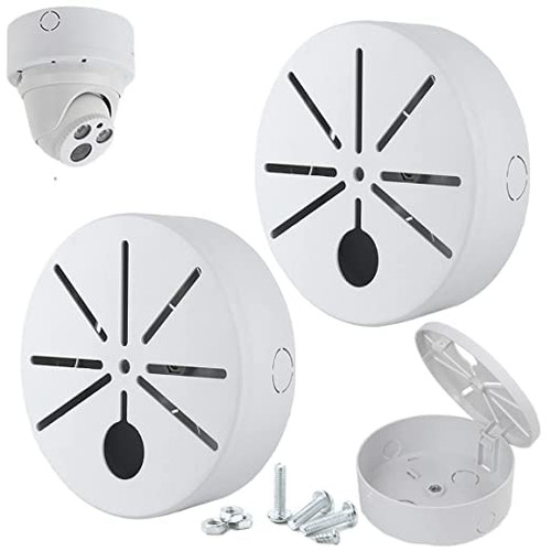 PUYREEINN 2 Pack Universal Bullet Security Camera Mount Box,Waterproof Camera Junction Box,Bracket Hide Cable, ABC Plastic Enclosure Outdoor Camera Cover, Base Junction Box for CCTV Cameras