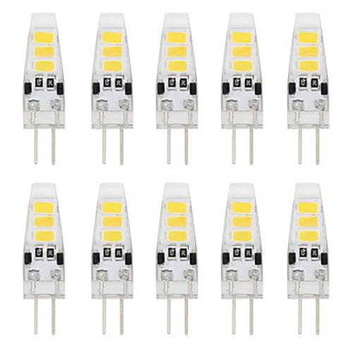 WELSUN G4 LED Bulb Lamp 3W 12V Dc 6LED 5733 3000K/6000K Bi-pin Lights 10PCS ( Light Source Color : Warm White )