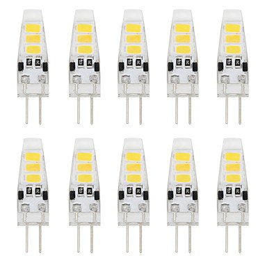 WELSUN G4 LED Bulb Lamp 3W 12V Dc 6LED 5733 3000K/6000K Bi-pin Lights 10PCS ( Light Source Color : Warm White )