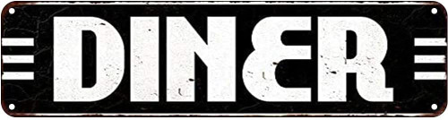 snowsun Metal Sign Diner Vintage Signs Retro Tin Signs Aluminum Sign for Kitchen Home Garden Wall Bar Cafe Decor 4x16 Inches