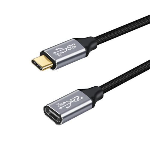 YIWENTEC USB C to USB C 0.25 M Male Female Cable, USB C Data Cable USB 3.1 Gen 2 10Gbps Data Transfer USB C 100W Cable, 4K 60Hz USB C Display Cable