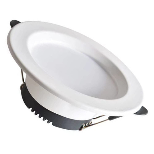 FAZRPIP Recessed LED Downlight Baffle Trim Ultra-Thin Round Aluminum Alloy Recessed Lights Flat Spot Lights Embedded Hole Light Simple White Panel Light 5W/9W/12W/18W