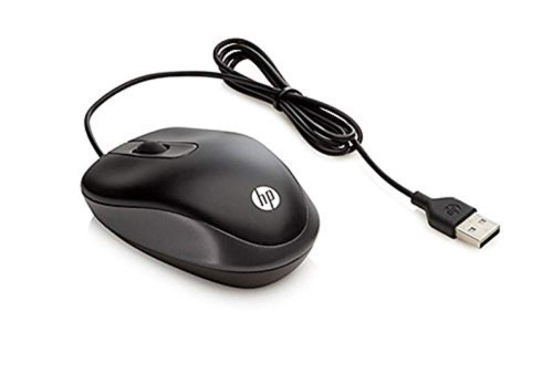 HP USB Travel Mouse - mice (USB, Travel, Pressed Buttons, Wheel, Optic