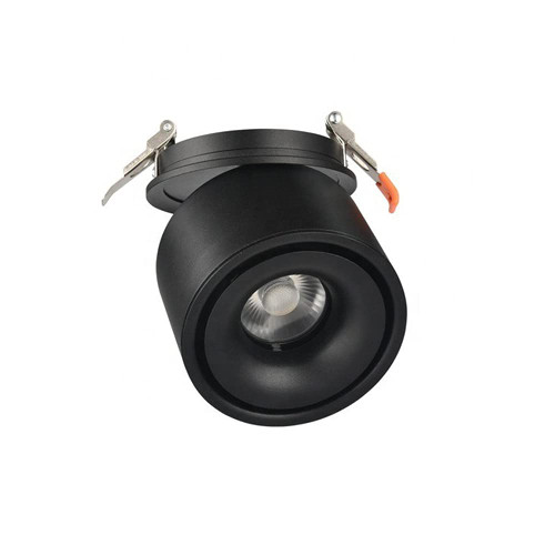 OEIEFE Ultra-Thin Household Embedded LED Ceiling Light 5W-15W Rotatable Folding COB Ceiling Downlights, High Brightness Anti-glare Black Led Downlight In Aisle, 3000K-6000K Spotlights, AC85-265V Baffl