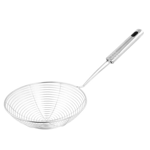 Calntshui Strainer Skimmer Ladle Stainless Steel Skimmer Spoon Spider Mesh Filter Spoon for Noodles Cooking Frying