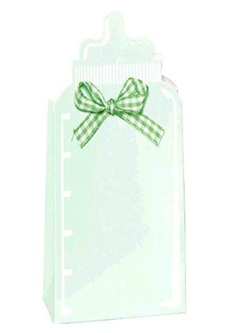 Amscan Assorted Pastel Colors Bottle Box Baby Shower Party Favor Kit (24 Count), 6.8 x 4.6", Green