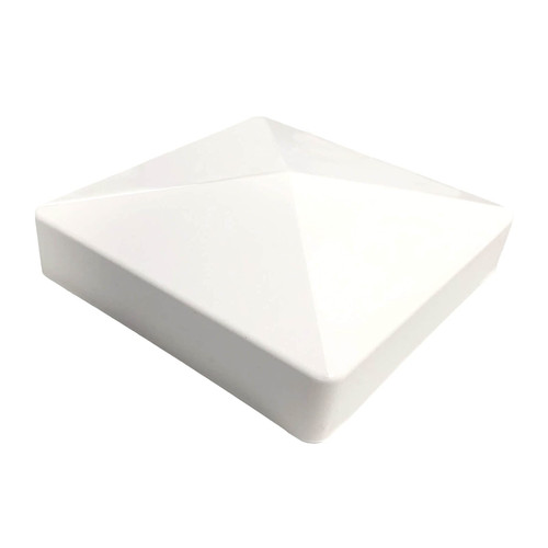 4inch White Vinyl Pyramid Style Fence Post Cap/Vinyl Post Caps Perfect for 4" x 4" Vinyl Fence Post - White PVC/Vinyl Fence Post Cap 1 pcs