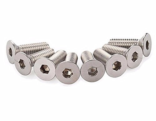 M36mm Countersunk Flat Head Hex Socket Stainless Steel Screw Bolt - Pack of 30