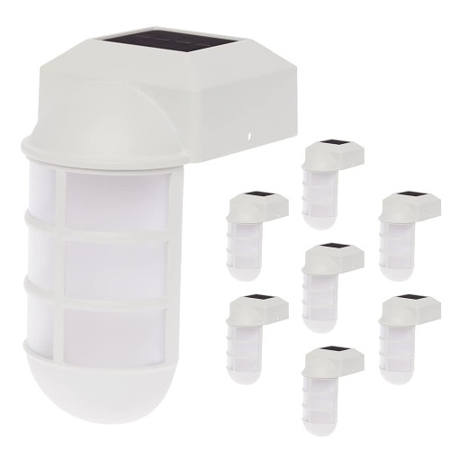 GreenLighting Marina Solar Post Cap Lights Fits 4x4 Nominal Wood Outdoor Solar Powered Post Cap Light, Fence Post, Landscaping, Deck, Garden- Bright LED, Waterproof Nautical Lighting White 8 Pack