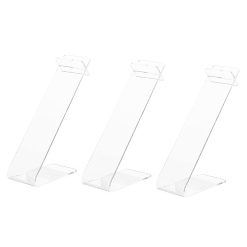 iplusmile Shoe Store Shoe Stand Shelving Brackets Clear Sandals Brackets for Shelves Sneaker Rack Acrylic Shoes Holder High Heels Display Holder Display Stand for Shoe Small Shoe Rack 3pcs