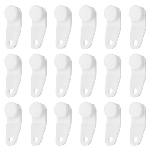 Curtain Traverse Rod Slides Replacement Shower Curtain Snap-in Traversing Slides 100PCS