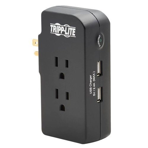Tripp Lite Wall Surge Protector Power Strip Multi Outlet Extender, 5-Outlets & USB-A/USB-C Ports, 5-15P Direct Plug, 1050 Joules, 1875 Watts (SK5BUCAM)