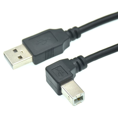 Type A Male to Type B Male 90 Degree Up & Down & Left & Right Angled USB 2.0 Printer Scanner Cable 30cm 50cm 1m 150cm 1ft 5 feet-150cm,Left Angled