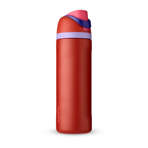 Owala FreeSip Insulated Stainless Steel Water Bottle with Straw for Sports and Travel, BPA-Free, 24-oz, Pomegranate Parade Owala FreeSip Insulated Stainless Steel Water Bottle with Straw for Sports and Travel, BPA-Free, 24-oz, Pomegranate Parade