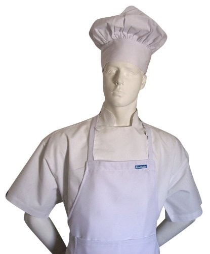 CHEFSKIN Original White Lite Chef Apron w/Fully Adjustable Neck Straps Size 6X