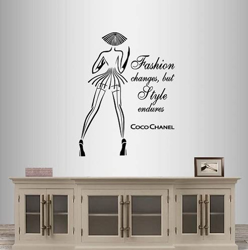 Wall Vinyl Decal Home Decor Art Sticker Fashion Chenges But Style Endures lQuote Phrase Beautiful Girl Woman Model Fashion Boutique Room Removable Stylish Mural Unique Design 1668 Wall Vinyl Decal Home Decor Art Sticker Fashion Chenges But Style Endures lQuote Phrase Beautiful Girl Woman Model Fashion Boutique Room Removable Stylish Mural Unique Design 1668