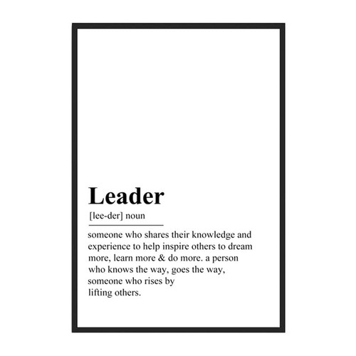 TarrZhine Leader Quotes Wall Art Inspirational Wall Decor Entrepreneur Quotes Posters Motivational Leader Canvas Painting for Modern Office Home Wall Decor Leader Boss Gift No Frame 16x24inch