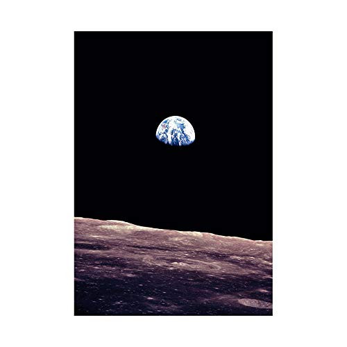 Wee Blue Coo/Fine Art Prints Space Photo Planet Earth Lunar Surface Moon Cool USA Unframed Print Poster