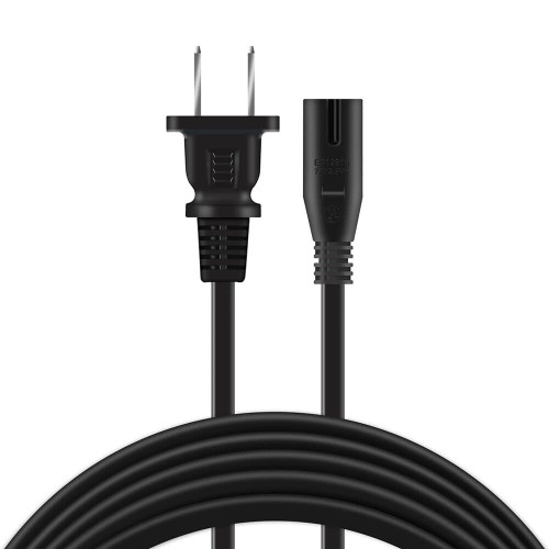 Marg 6Ft 2 Prong Polarized Power Cord for Arris Router Modem; Vizio Sharp Sanyo Emerson TV; Sony Playstation 1 2 PS1 PS2 XB DC Console System; Bose Companion 3 5 Speaker Audio System AC Wall Cable