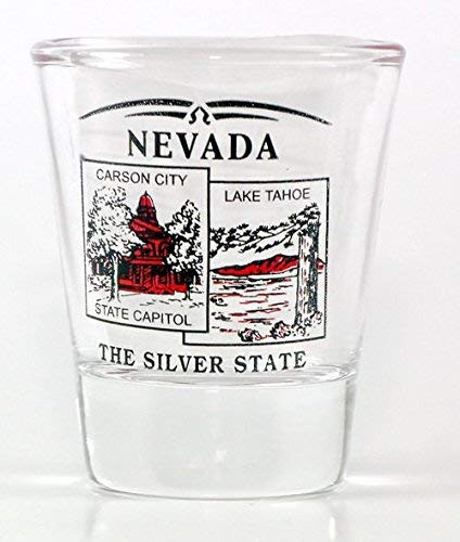 Nevada State Scenery Red New Shot Glass
