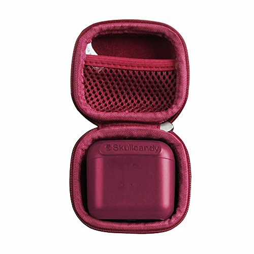 Hermitshell Travel Case for Skullcandy Indy True Wireless in-Ear Earbud (Only Case) (Red)