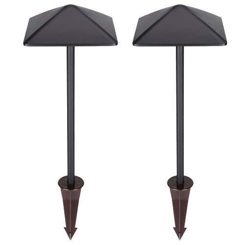 Arrownine Pathway Lights Low Voltage Landscape Lighting Fixture,Cast Aluminum Construction Replaceable G4 LED Bulb for Outdoor Path Lights,Walkway Light Driveway Lighting 2-Pack Black Finish