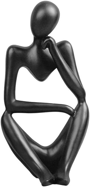 QUTHZZHY Thinker Statue Decor Accents Abstract Sculptures Home Decor Modern Resin Statues Decor Accent for Bookshelf Coffee Table Shelf Desktop Office Decor Collectible Figurines Art Decor