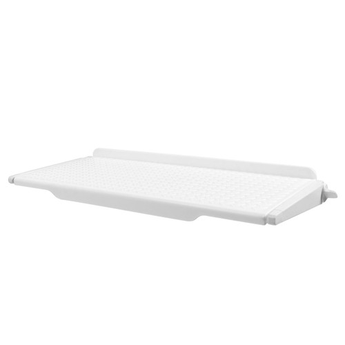 Hemobllo Monitor Rack Adjustable Shelving Computer routers Adjustable tv Stand TV Storage Bracket Adjustable TV Shelf no Drilling tv top Shelf abs White Storage Stand for Computer Screen