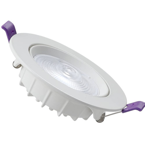 FAZRPIP 7W 12W 18W LED Recessed Downlight Ultra Thin Recessed LED Light Embedded Hole Light CRI ?80 Baffle Trim White Aluminum Panel Light Slim LED Panel Downlight