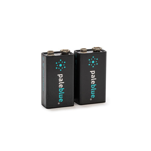 Rechargeable 9V Smart Batteries with USB Charger by Pale Blue, Lithium Ion 9 Volt 500 mAh, Charges Under 1 Hour, Over 1000 Cycles, 2-in-1 USB to USB-C Charging Cable, LED Charge Indicator, 2-Pack Rechargeable 9V Smart Batteries with USB Charger by Pale Blue, Lithium Ion 9 Volt 500 mAh, Charges Under 1 Hour, Over 1000 Cycles, 2-in-1 USB to USB-C Charging Cable, LED Charge Indicator, 2-Pack