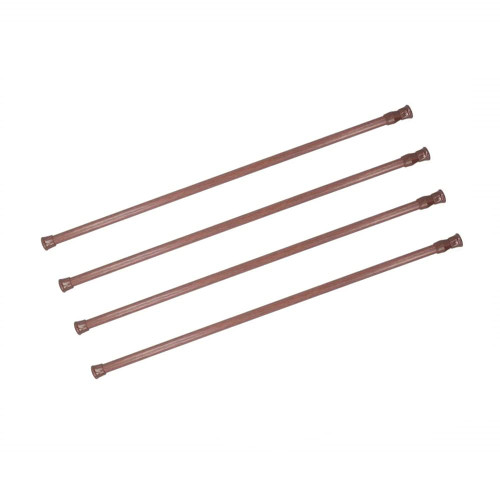 4 Pack Tension Rods, 28-48 Inches Adjustable Spring Steel Cupboard Bars Tension Curtain Rod shower Rod Closet Rod Tensions Rod Extendable Width