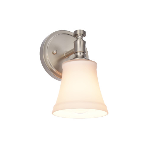 Hanaloa Wall Sconces, Traditional Brushed Nickel 1 Light Sconce, Wall Light with Opal Glass Shade for Bedroom Bathroom Living Room & Hallway Vanity Lighting Fixture Hanaloa Wall Sconces, Traditional Brushed Nickel 1 Light Sconce, Wall Light with Opal Glass Shade for Bedroom Bathroom Living Room & Hallway Vanity Lighting Fixture