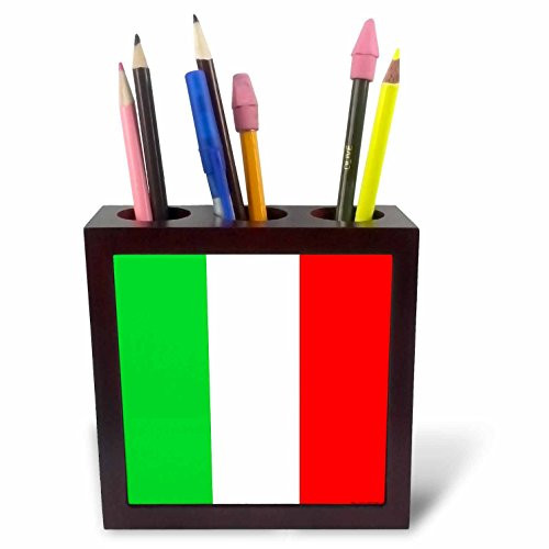 3dRose ph_4561_1 Italian Flag Tile Pen Holder, 5-Inch 3dRose ph_4561_1 Italian Flag Tile Pen Holder, 5-Inch