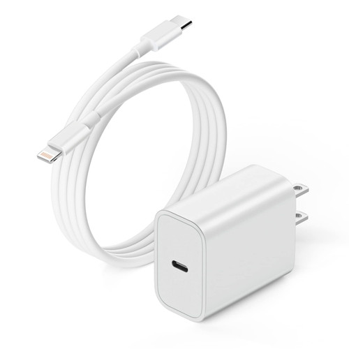 iPhone Fast Charger Block,20W PD USB C Wall Charger Block with 6FT USB C to Lightning Cable USB Type C Wall Charger for iPhone 14/14 Pro Max/iPhone 13/13 Pro/12/12 Pro/11/11 Pro,iPad